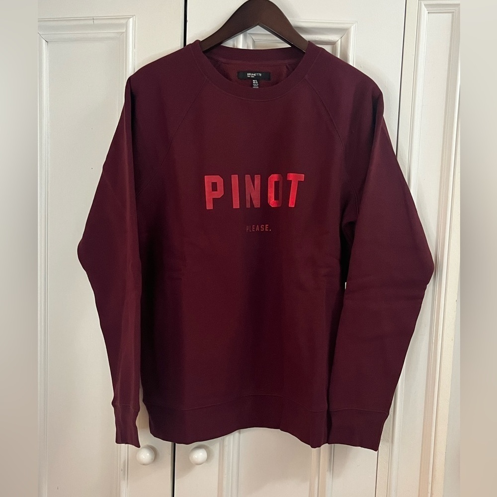 BRUNETTE The Label Pinot Please Core Crew Size Medium/Large - Picture 2 of 7